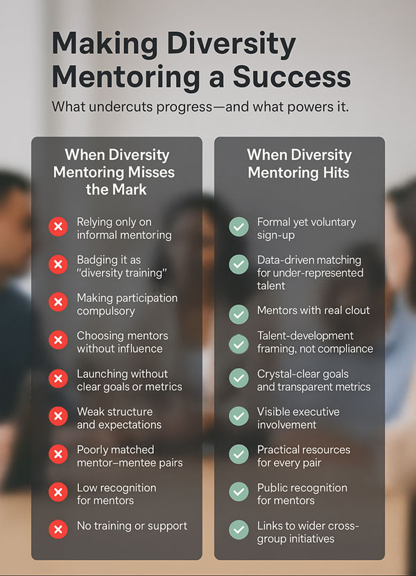 Making Diversity Mentoring a Success – avoiding mistakes and paths to a successful programme